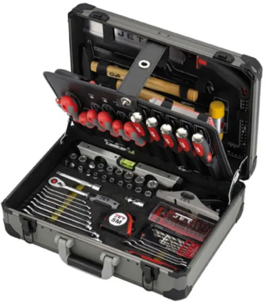 JET Aluminium Værktøjskasse 118 stk. 1/4" + 1/2"